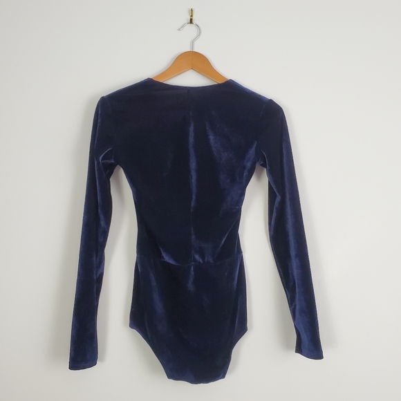 REFORMATION Avalon Velvet Lace Up Bodysuit - Picture 8 of 8